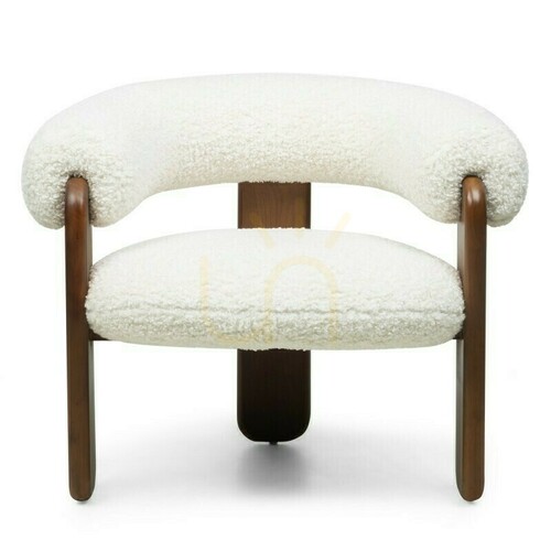 Skontrolujte Kreslo LOLE, krémová/orechová, Nova Nook Bouclé