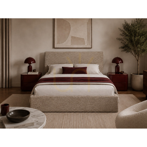 Skontrolujte Čalúnená posteľ SEMPLICE s úložným priestorom – 160x200 – GAVA 11 – šedo-béžová Nova Nook