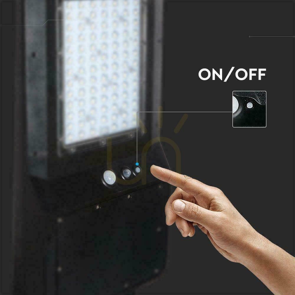 Skontrolujte Solárne pouličné svietidlo V-TAC 40 W LED, čierne, IP65, 150 lm/W, CCT VT-ST43, 6000 lm Solárne pouličné svietidlo V-TAC 40 W LED, čierne, IP65, 150 lm/W, CCT VT-ST43, 6000 lm