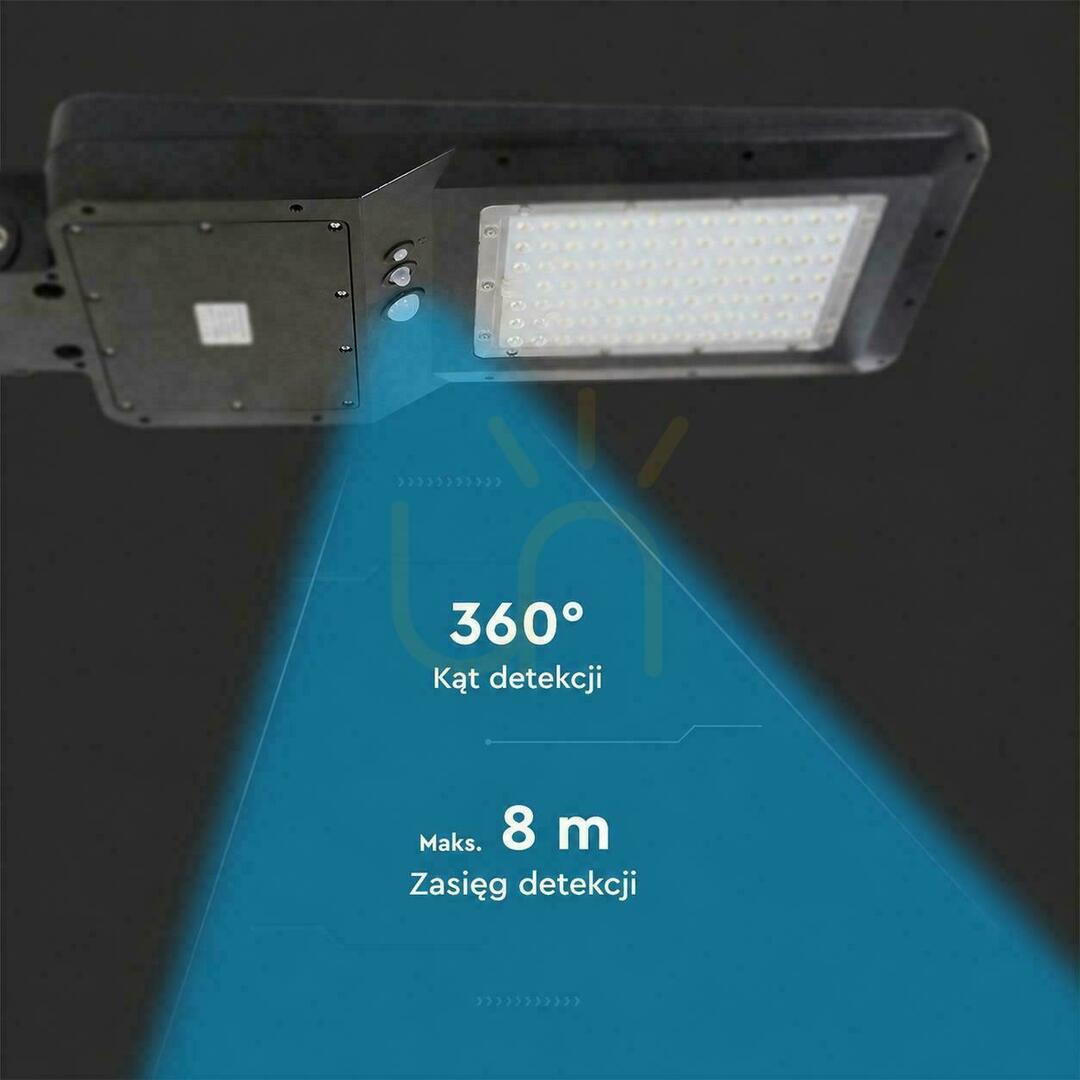 Displej Solárne pouličné svietidlo V-TAC 40 W LED, čierne, IP65, 150 lm/W, CCT VT-ST43, 6000 lm Solárne pouličné svietidlo V-TAC 40 W LED, čierne, IP65, 150 lm/W, CCT VT-ST43, 6000 lm