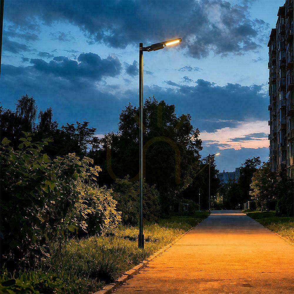 Šou Solárne pouličné svietidlo V-TAC 40 W LED, čierne, IP65, 150 lm/W, CCT VT-ST43, 6000 lm Solárne pouličné svietidlo V-TAC 40 W LED, čierne, IP65, 150 lm/W, CCT VT-ST43, 6000 lm