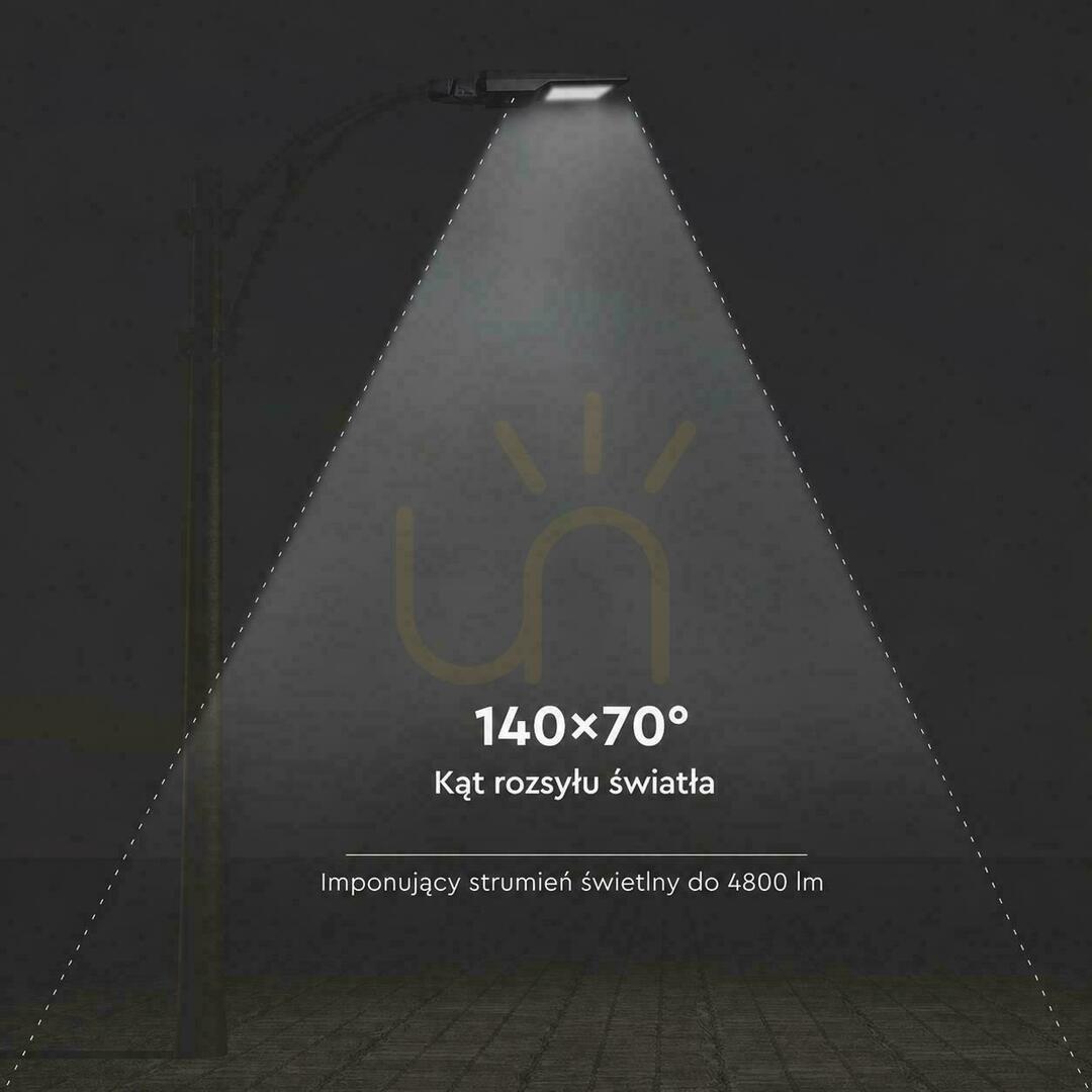 Náhľad Solárne pouličné svietidlo V-TAC 40 W LED, čierne, IP65, 150 lm/W, CCT VT-ST43, 6000 lm Solárne pouličné svietidlo V-TAC 40 W LED, čierne, IP65, 150 lm/W, CCT VT-ST43, 6000 lm