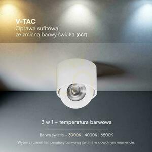 V-TAC LED CREE – naklápateľné bodové svietidlo na povrchovú montáž, 18 W, CRI 90+, CCT, IP44, biela, VT-110018CCT, 1350 lm, 6-ročná záruka small 6