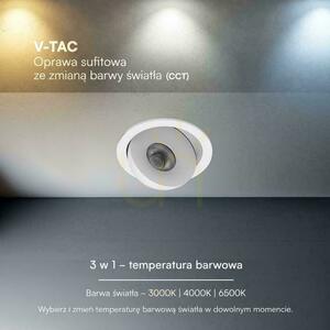 V-TAC LED CREE zapustené naklápacie bodové svietidlo, 18 W, CRI 90+, CCT, IP44, biela, VT-110017CCT, 1350 lm, 6-ročná záruka small 5