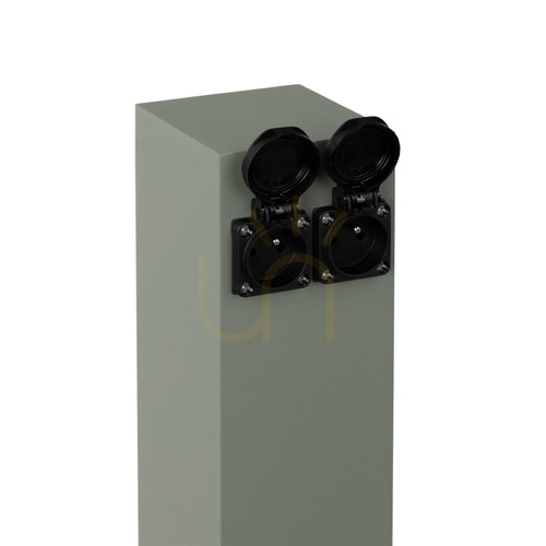 Skontrolujte Záhradný napájací stĺpik NORLYS Energy Distributor 2900CG, 2 zásuvky 16 A typu E, 49 cm, cementovo sivý RAL 7033