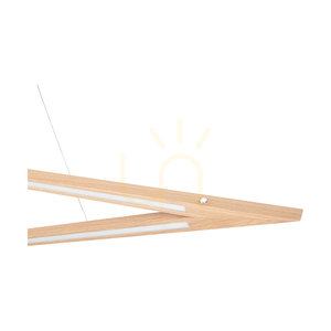 Závesné svietidlo Vinci, olejovaný dub/matný nikl, 1xLED 35 W, smer svetla hore a dole, 155 cm small 2