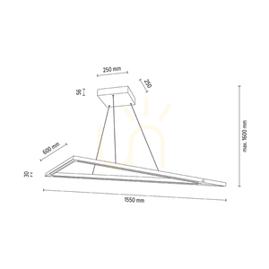 Závesné svietidlo Vinci, olejovaný dub/matný nikl, 1xLED 35 W, smer svetla hore a dole, 155 cm small 5