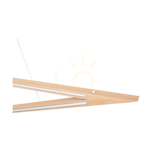 Závesné svietidlo Vinci, olejovaný dub/čierna, 1xLED 35 W, smer svetla hore a dole, 155 cm small 2