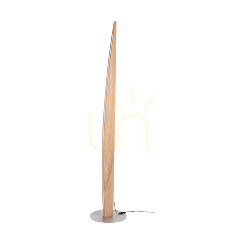 Skontrolujte Stojaca lampa Dubai, olejovaný dub/matný nikl, 1xLED 33 W, Ø30 cm