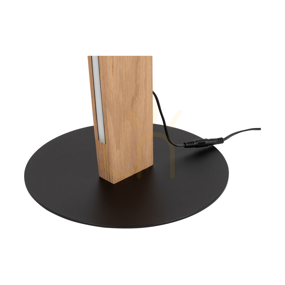 Náhľad Stojaca lampa Dubai, olejovaný dub/čierna, 1xLED 33 W, Ø30 cm Stojaca lampa Dubai, olejovaný dub/čierna, 1xLED 33 W, Ø30 cm