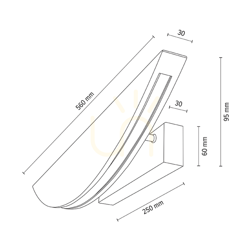 Displej Nástenná svietidlo Dubai, olejovaný dub/matný nikl, 1xLED 12,5 W, 56 cm Nástenná svietidlo Dubai, olejovaný dub/matný nikl, 1xLED 12,5 W, 56 cm