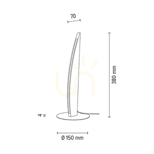 Stolná lampa Dubai, olejovaný dub/matný nikl, 1xLED 8 W, Ø15 cm small 2