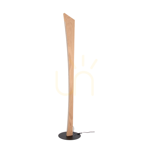 Skontrolujte Stojaca lampa Ziad, olejovaný dub/čierna, 1xLED 33 W, Ø30 cm