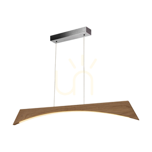 Zavesné svietidlo Ziad, olejovaný dub/matný nikl, 1xLED 23 W, osvetlenie smerom nahor a nadol, 118 cm small 1