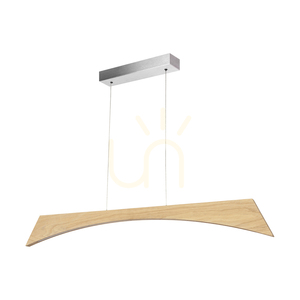 Zavesné svietidlo Ziad, olejovaný dub/matný nikl, 1xLED 23 W, osvetlenie smerom nahor a nadol, 118 cm small 0