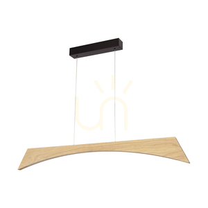Zavesné svietidlo Ziad, olejovaný dub/čierna, 1xLED 23 W, smer svetla nahor a nadol, 118 cm small 0