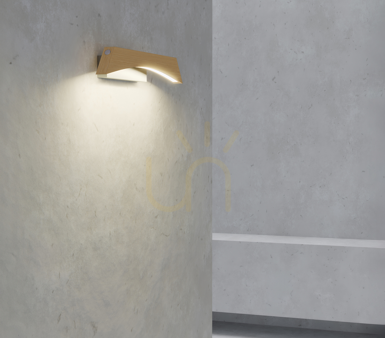 Displej Nástenná lampa Ziad, olejovaný dub/matný nikl, 1xLED 11,5 W, 56 cm Nástenná lampa Ziad, olejovaný dub/matný nikl, 1xLED 11,5 W, 56 cm