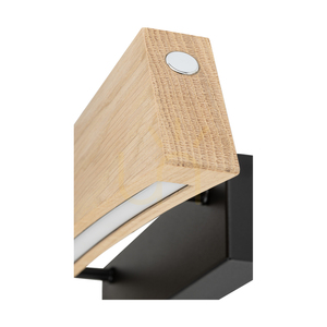 Nástenná svietidlo Ziad, olejovaný dub/čierna, 1xLED 11,5 W, 56 cm small 3