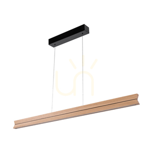Dvojité závesné svietidlo, olejovaný dub/čierna, 3xLED, 23 W, smer svetla hore a dole, 100 cm small 0