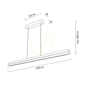 Dvojité závesné svietidlo, olejovaný dub/matný nikl, 3xLED 29 W, smer svetla hore a dole, 120 cm small 4