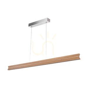 Dvojité závesné svietidlo, olejovaný dub/matný nikl, 3xLED 29 W, smer svetla hore a dole, 120 cm small 0