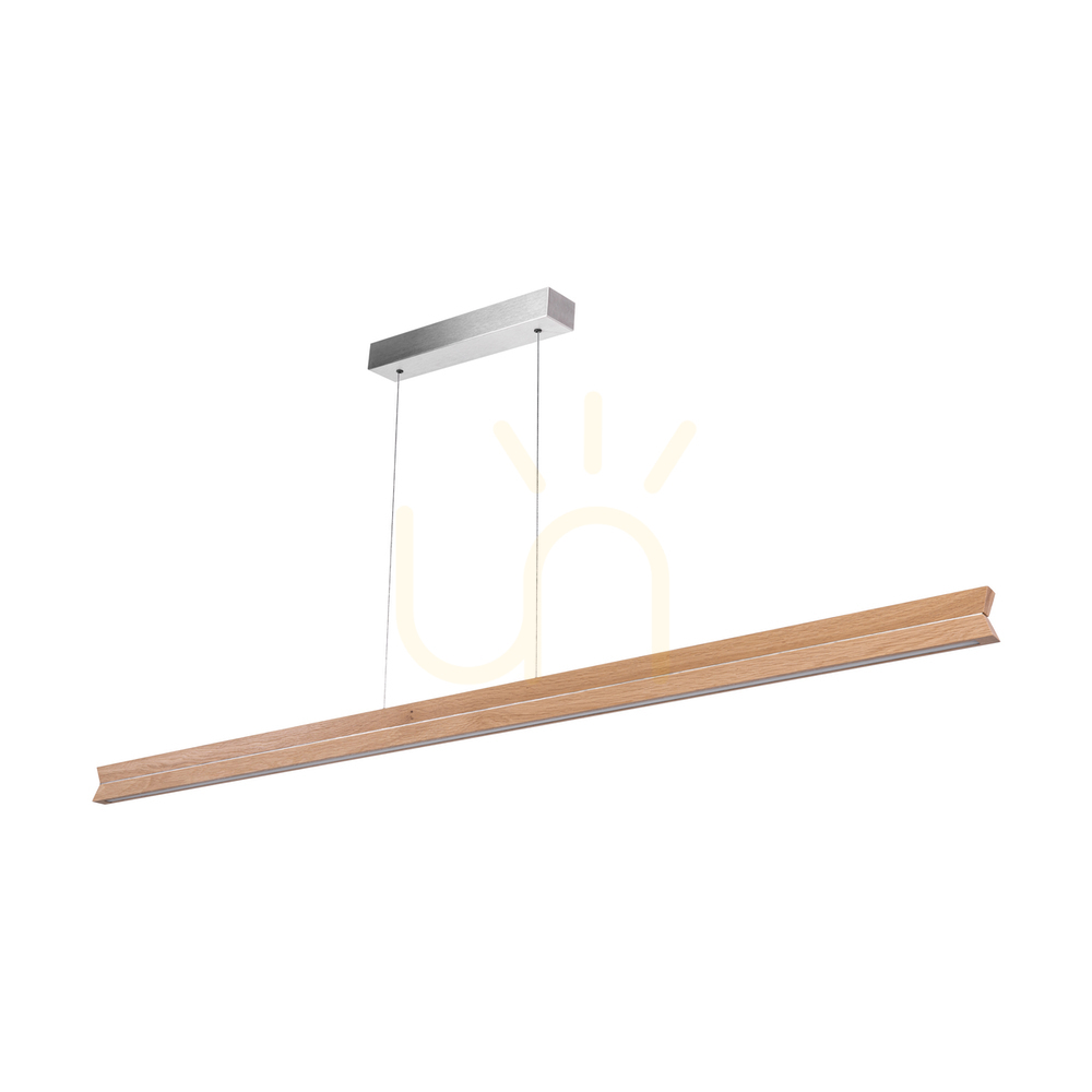 Skontrolujte Dvojité závesné svietidlo, olejovaný dub/matný nikl, 3xLED, 42 W, smer svetla hore a dole, 160 cm Dvojité závesné svietidlo, olejovaný dub/matný nikl, 3xLED, 42 W, smer svetla hore a dole, 160 cm