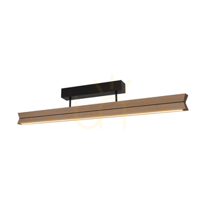 Dvojité stropné svietidlo, olejovaný dub/čierna, 3xLED, 23 W, 100 cm small 1