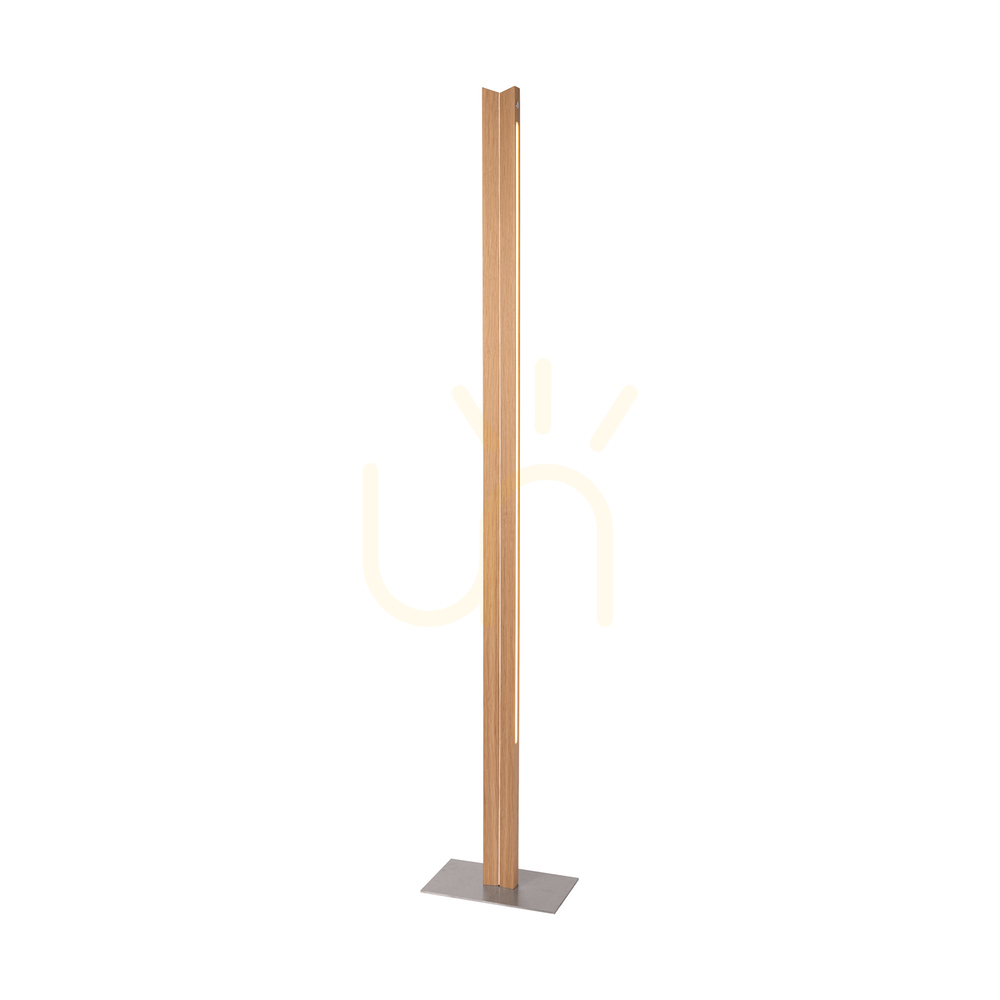vyhliadka Dvojitá stojaca lampa, olejovaný dub/matný nikl, 2xLED 36 W, 27 cm Dvojitá stojaca lampa, olejovaný dub/matný nikl, 2xLED 36 W, 27 cm