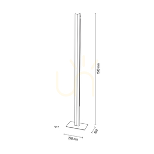 Stojaca lampa Brinova TWIN LED 36 W, olejovaný dub a čierna, 151 cm small 4