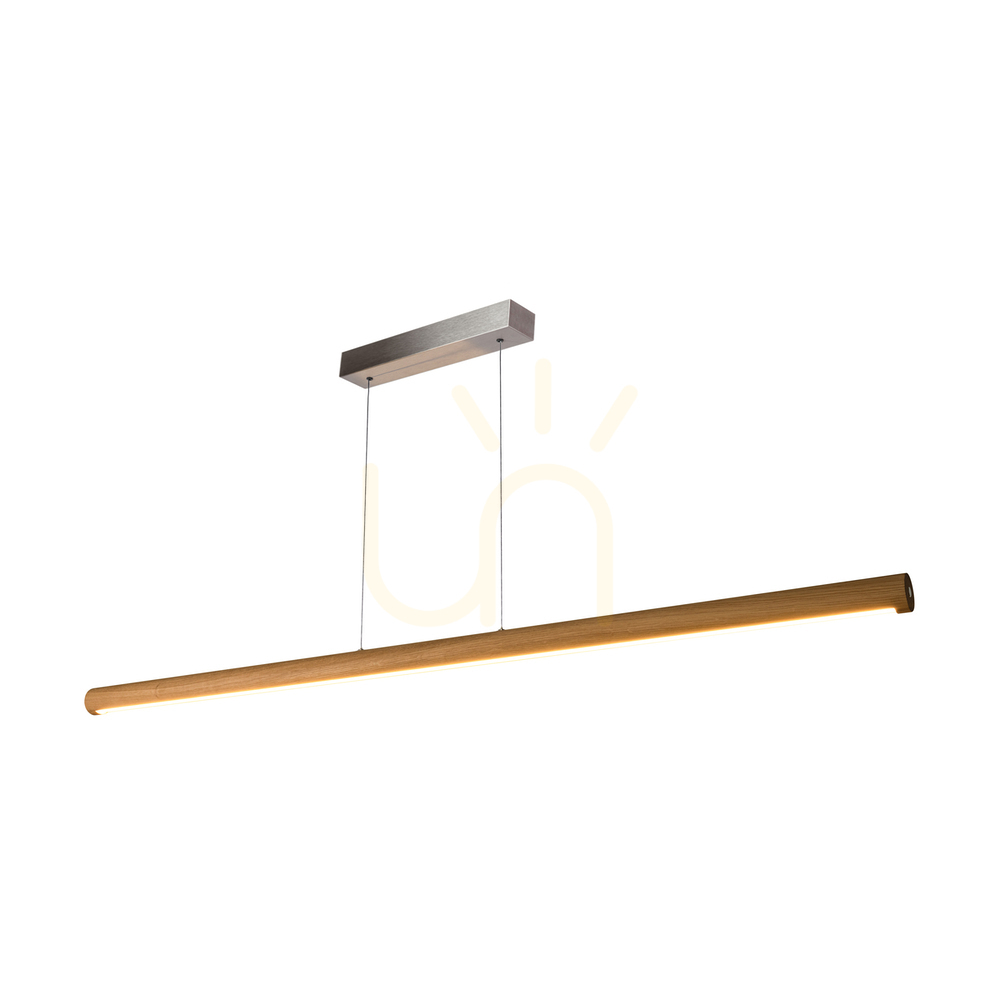 vyhliadka Závesné svietidlo Conor, olejovaný dub/matný nikl, 1xLED 45 W, smer svetla nahor a nadol, 160 cm Závesné svietidlo Conor, olejovaný dub/matný nikl, 1xLED 45 W, smer svetla nahor a nadol, 160 cm