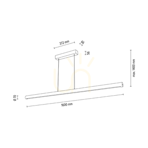 Závesné svietidlo Conor, olejovaný dub/čierna, 1xLED 45 W, smer svetla hore a dole, 160 cm 4 Závesné svietidlo Conor, olejovaný dub/čierna, 1xLED 45 W, smer svetla hore a dole, 160 cm small 4
