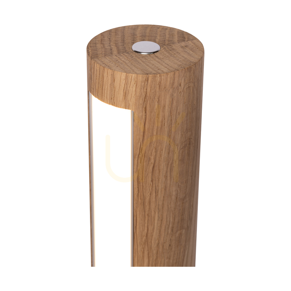 Displej Stolná lampa Conor, olejovaný dub/matný nikl, 1xLED 9 W, Ø20 cm Stolná lampa Conor, olejovaný dub/matný nikl, 1xLED 9 W, Ø20 cm