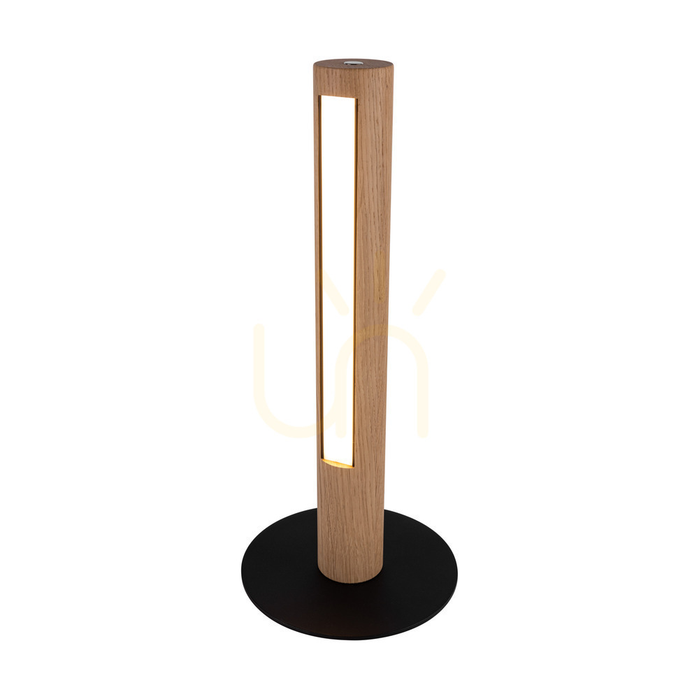 vyhliadka Stolná lampa Conor, olejovaný dub/čierna, 1xLED 9 W, Ø20 cm Stolná lampa Conor, olejovaný dub/čierna, 1xLED 9 W, Ø20 cm