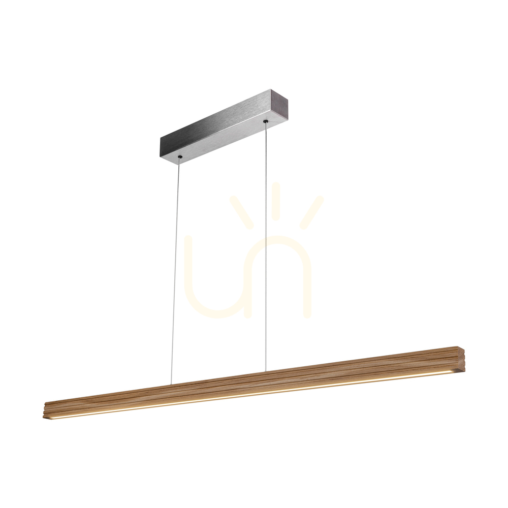 vyhliadka Závesné svietidlo Riflet, olejovaný dub/matný nikl, 3xLED, 28 W, smer svetla hore a dole, 120 cm Závesné svietidlo Riflet, olejovaný dub/matný nikl, 3xLED, 28 W, smer svetla hore a dole, 120 cm