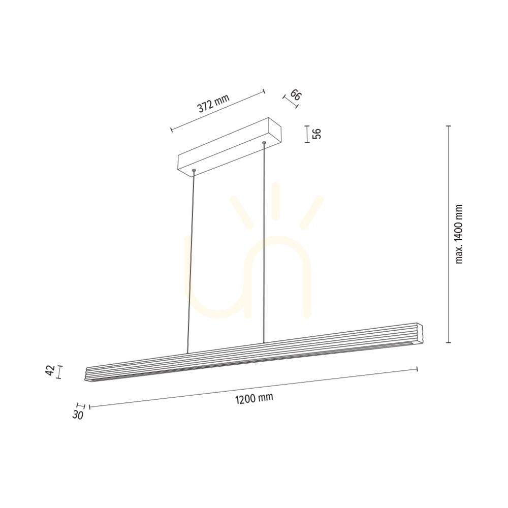 Displej Závesné svietidlo Riflet, olejovaný dub/matný nikl, 3xLED, 28 W, smer svetla hore a dole, 120 cm Závesné svietidlo Riflet, olejovaný dub/matný nikl, 3xLED, 28 W, smer svetla hore a dole, 120 cm