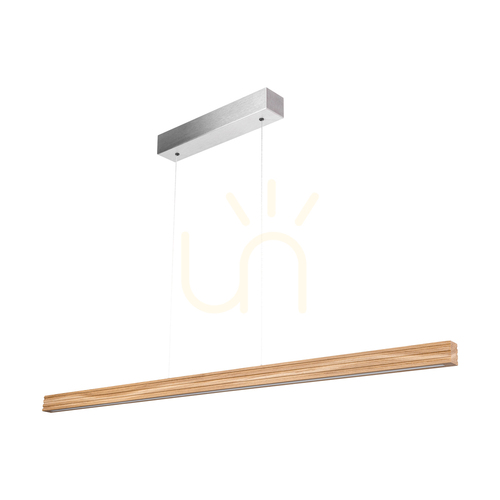 Skontrolujte Závesné svietidlo Riflet, olejovaný dub/matný nikl, 3xLED, 28 W, smer svetla hore a dole, 120 cm