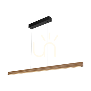 Závesné svietidlo Riflet, olejovaný dub/čierna, 3xLED, 28 W, svetlo smerujúce nahor a nadol, 120 cm small 1