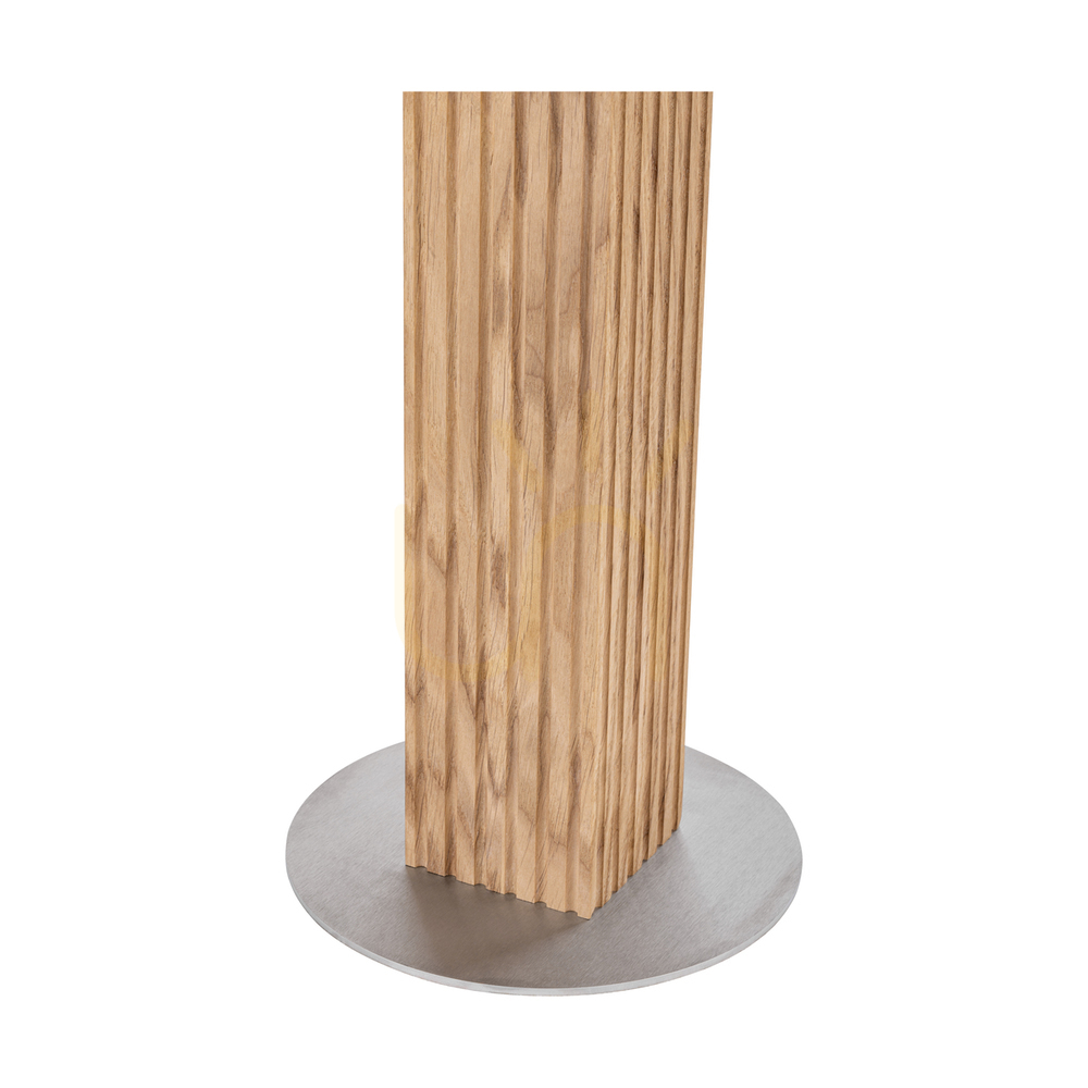 Náhľad Stolná lampa Riflet, olejovaný dub/matný nikl, krémovo-strieborné tienidlo, 1xE27, 36 cm Stolná lampa Riflet, olejovaný dub/matný nikl, krémovo-strieborné tienidlo, 1xE27, 36 cm