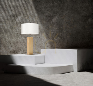 Stolná lampa Riflet, olejovaný dub/matný nikl, biele tienidlo, 1xE27, 36 cm small 3