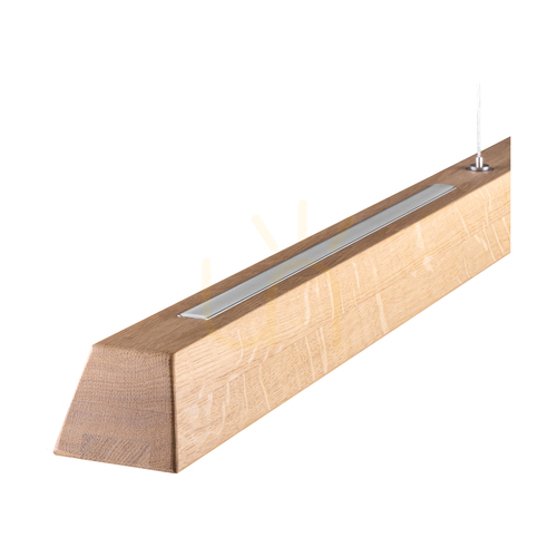 Skontrolujte Závesné svietidlo Derott, olejovaný dub/matný nikel, 3xLED, 42 W, smer svetla nahor a nadol, 115 cm