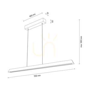 Závesné svietidlo Derott, olejovaný dub/matný nikel, 3xLED, 42 W, smer svetla nahor a nadol, 115 cm small 3