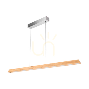 Závesné svietidlo Derott, olejovaný dub/matný nikel, 3xLED, 42 W, smer svetla nahor a nadol, 115 cm small 0