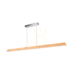 Závesné svietidlo Derott, olejovaný dub/matný nikl, 3xLED, 56 W, smer svetla hore a dole, 160 cm 0 Závesné svietidlo Derott, olejovaný dub/matný nikl, 3xLED, 56 W, smer svetla hore a dole, 160 cm small 0