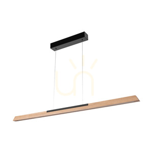 Závesné svietidlo Jonas, olejovaný dub/čierna, 1xLED 17,3 W, svetlo smerujúce nahor a nadol, 118 cm small 0