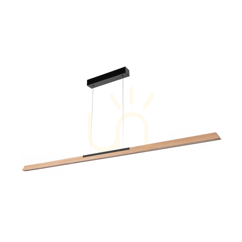 Skontrolujte Závesné svietidlo Jonas, olejovaný dub/čierna, 1xLED 25 W, smer svetla hore a dole, 160 cm