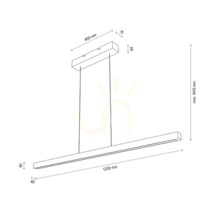 Závesné svietidlo Smal CCT, olejovaný dub, 1xLED 36,9 W, smer svetla hore a dole, 120 cm small 3
