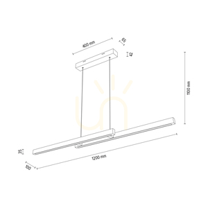 Závesné svietidlo Smal CCT, olejovaný dub, 2xLED, 27,2 W, 120 cm small 4