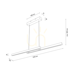 Závesné svietidlo Smal CCT, olejovaný dub, 2xLED, 27,2 W, smer svetla hore a dole, 120 cm small 4