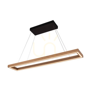 Závesné svietidlo Legno, olejovaný dub/čierna, 3xLED, 68 W, smer svetla nahor a nadol, 124,5 cm small 1
