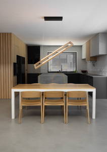 Závesné svietidlo Legno, olejovaný dub/čierna, 3xLED, 68 W, smer svetla nahor a nadol, 124,5 cm small 4